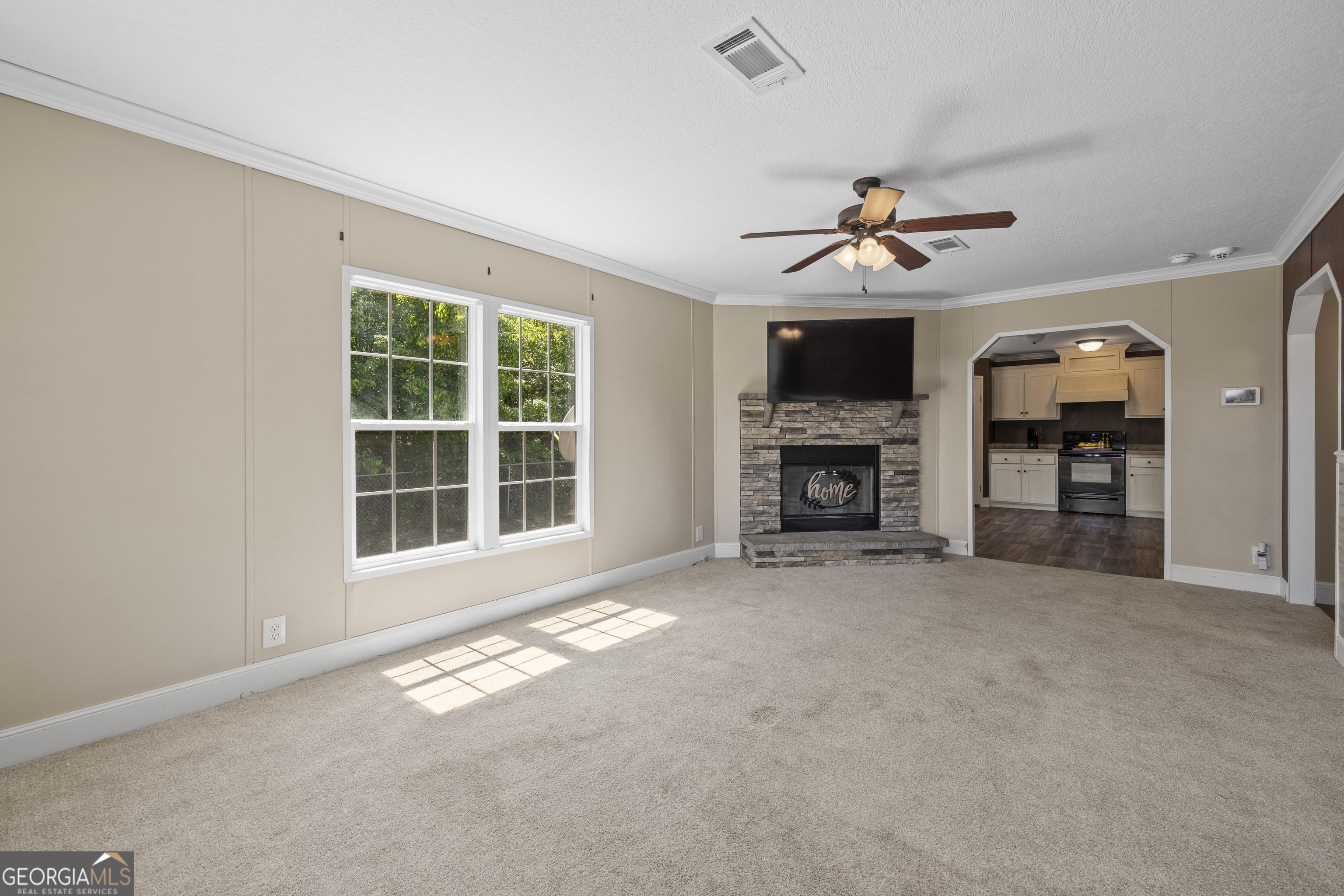 1173 Highway 21 Springfield, GA 31329 - Photo 5 of 18 a big room with windows and a fireplace