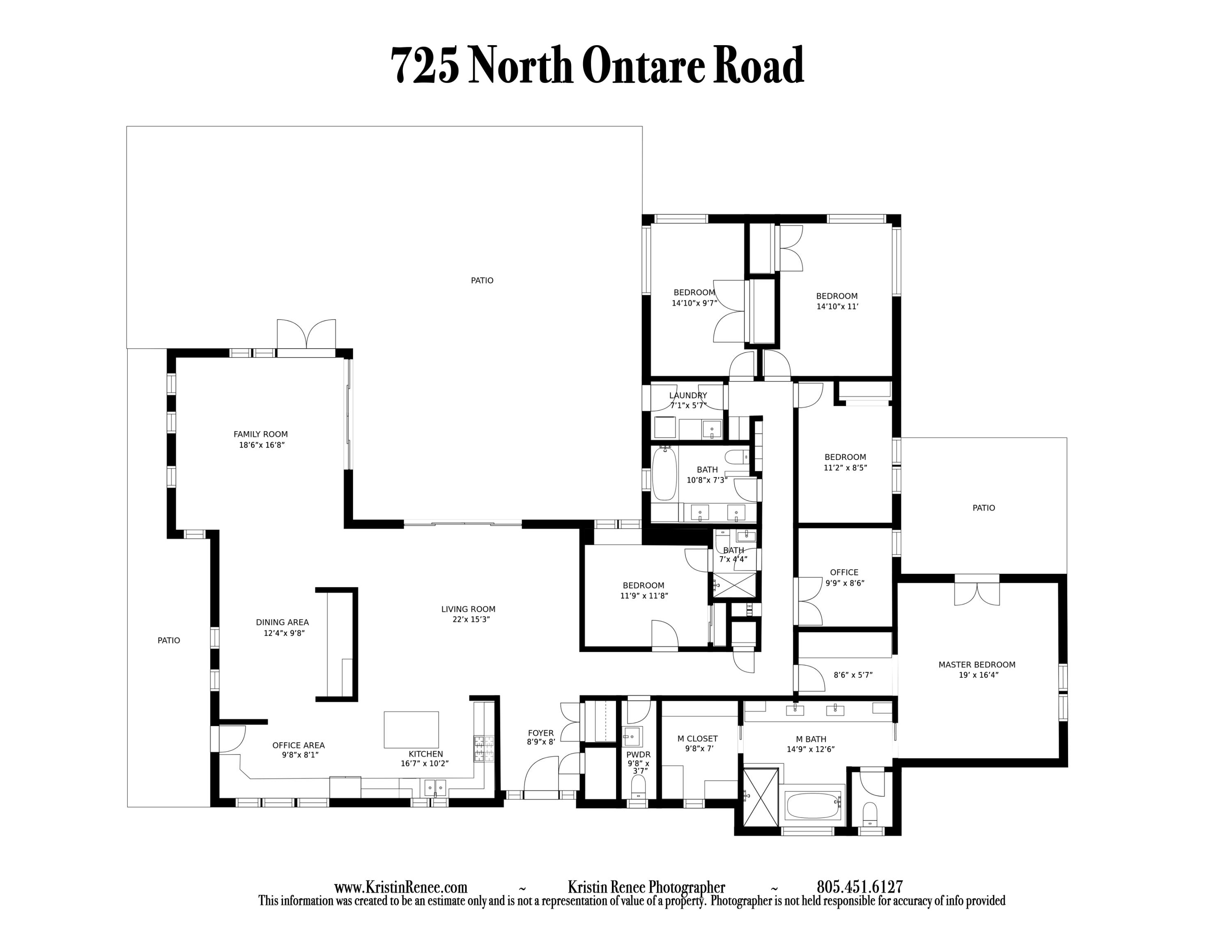 725 North Ontare Road Santa Barbara, CA 93105 - Photo 35 of 35 Floor_Plan_725_N_Ontare_Rd_
