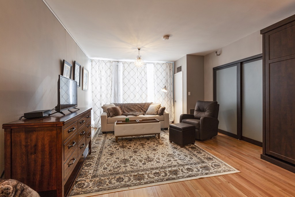 42 8th Street, Unit 4106 Boston, MA 02129 - Photo 4 of 17 a living room with furniture and a rug