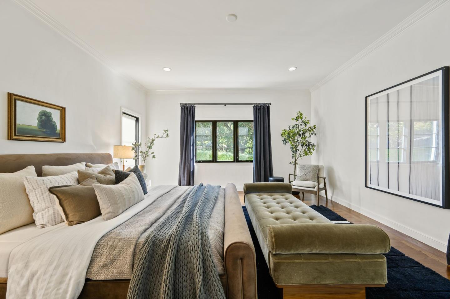 670 Edgewood Road San Mateo, CA 94402 - Photo 30 of 59 a bedroom with a large bed and a window