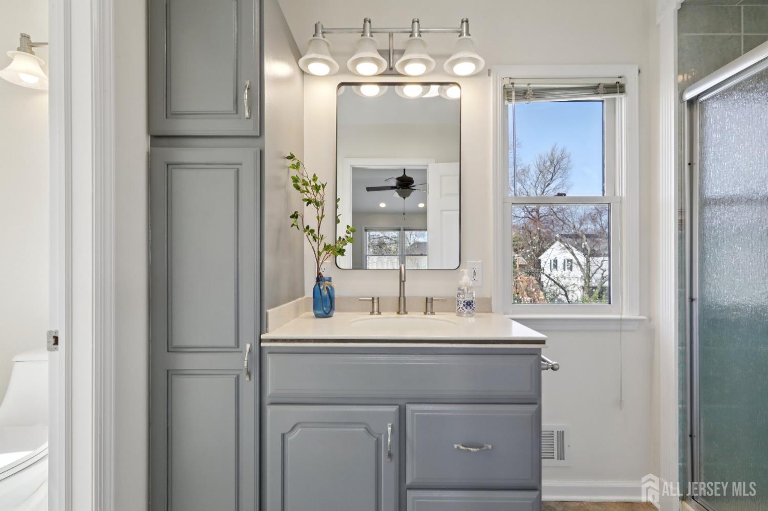 53 Salem Street Edison, NJ 08820 - Photo 29 of 39 a bathroom with a sink vanity and a mirror