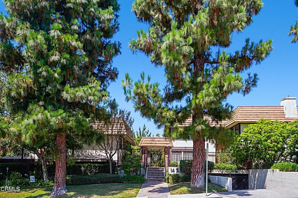 a view of a city with flower plants