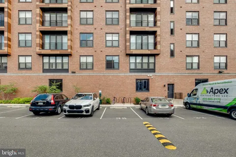a car parked in front of a building