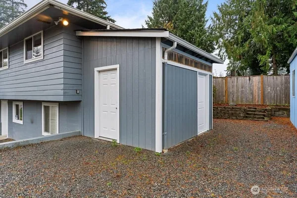 a backyard of a house