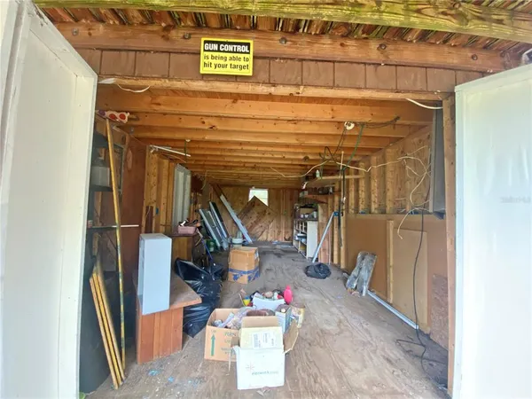 a view of backyard of house