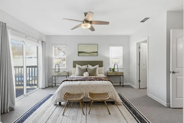 a view of a street from a balcony