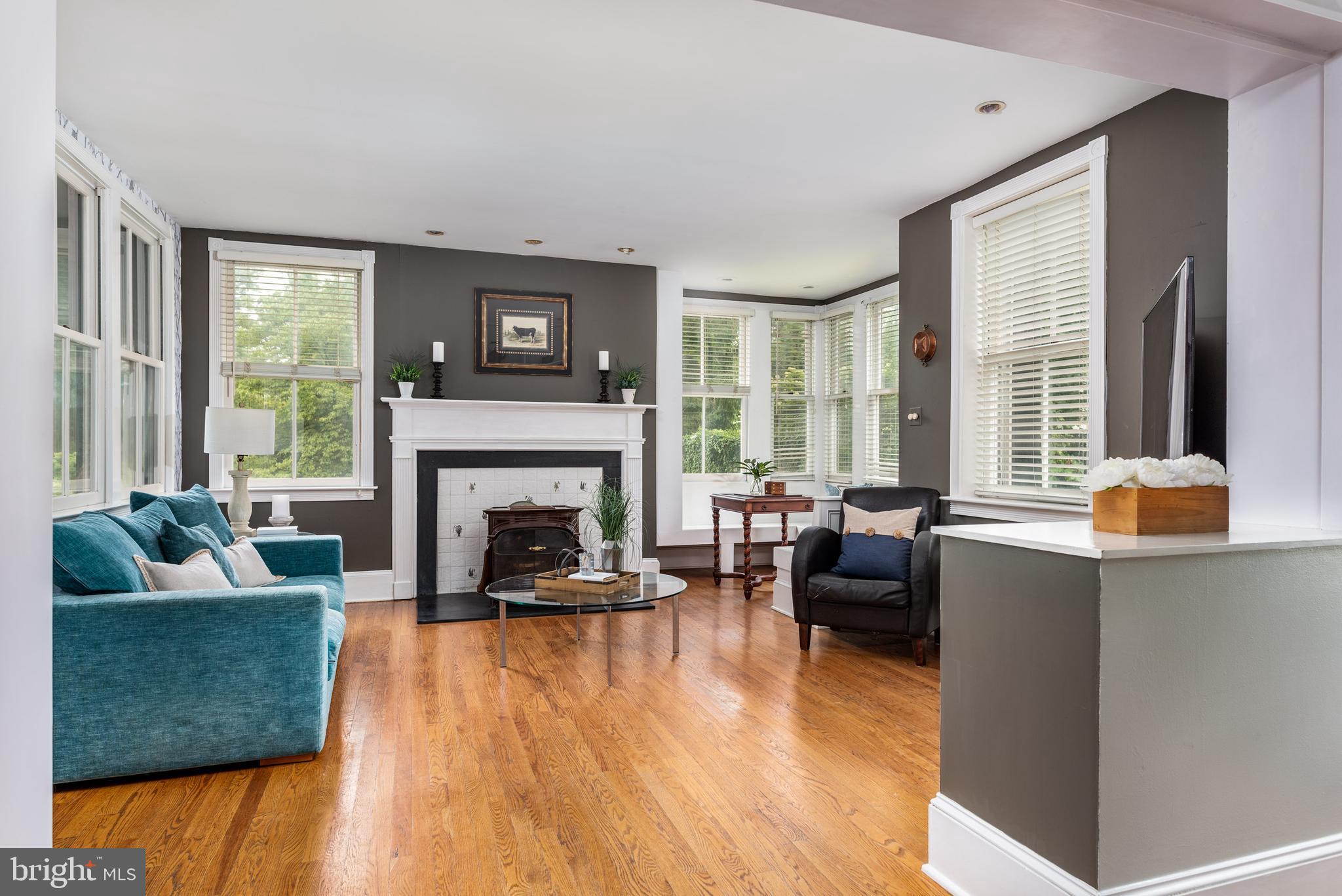 938 Summit Road Narberth, PA 19072 - Photo 19 of 60 Family Room with Woodburning Stove