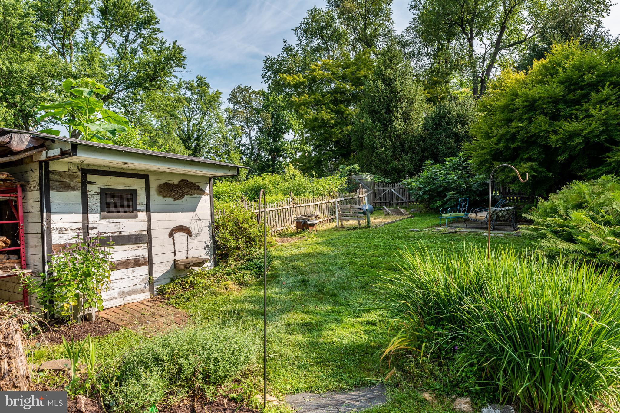 938 Summit Road Narberth, PA 19072 - Photo 44 of 60 Rear Property with Shed, Patio, Garden Area