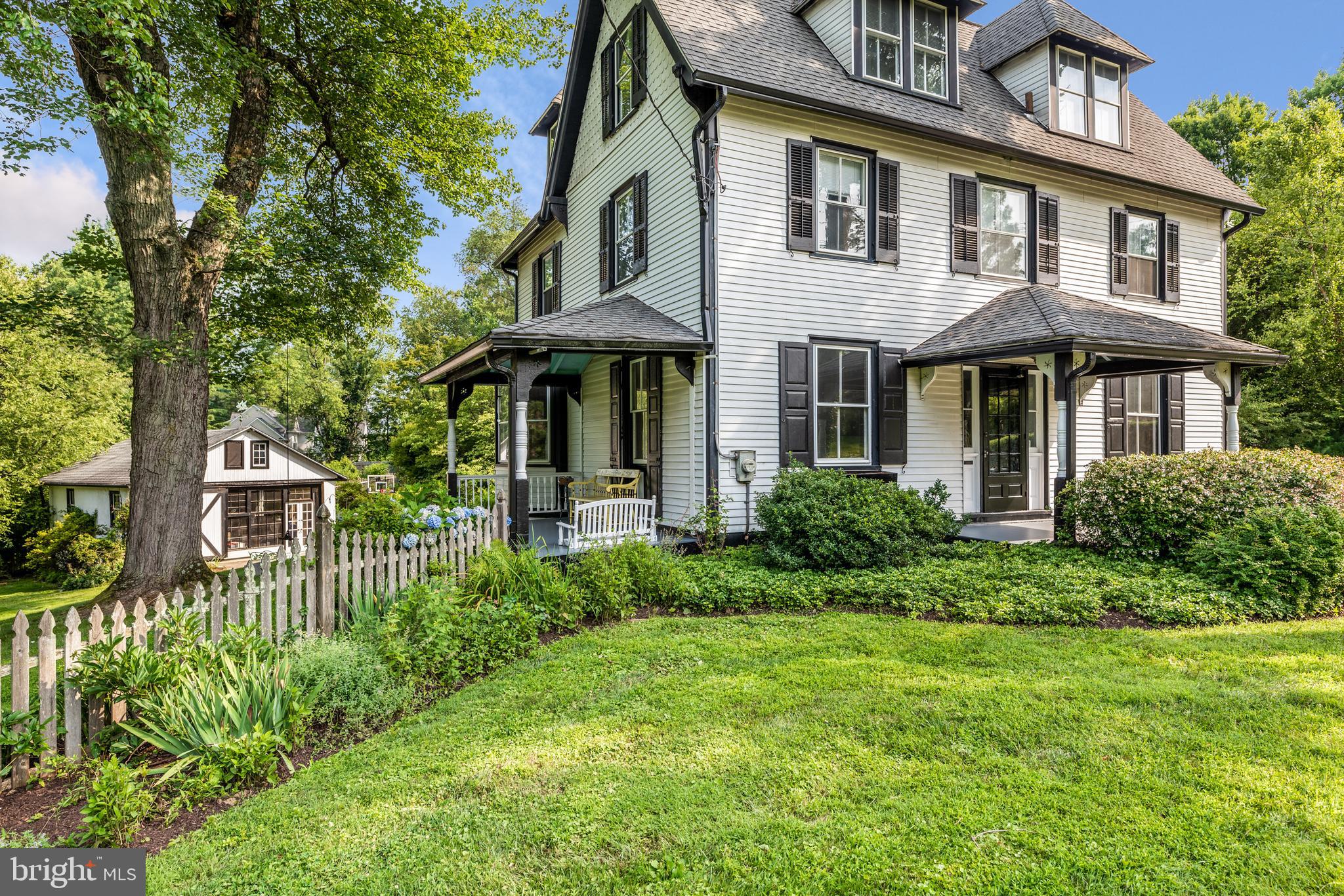 938 Summit Road Narberth, PA 19072 - Photo 45 of 60 Exterior Side Showing Covered Porch W/ Swing