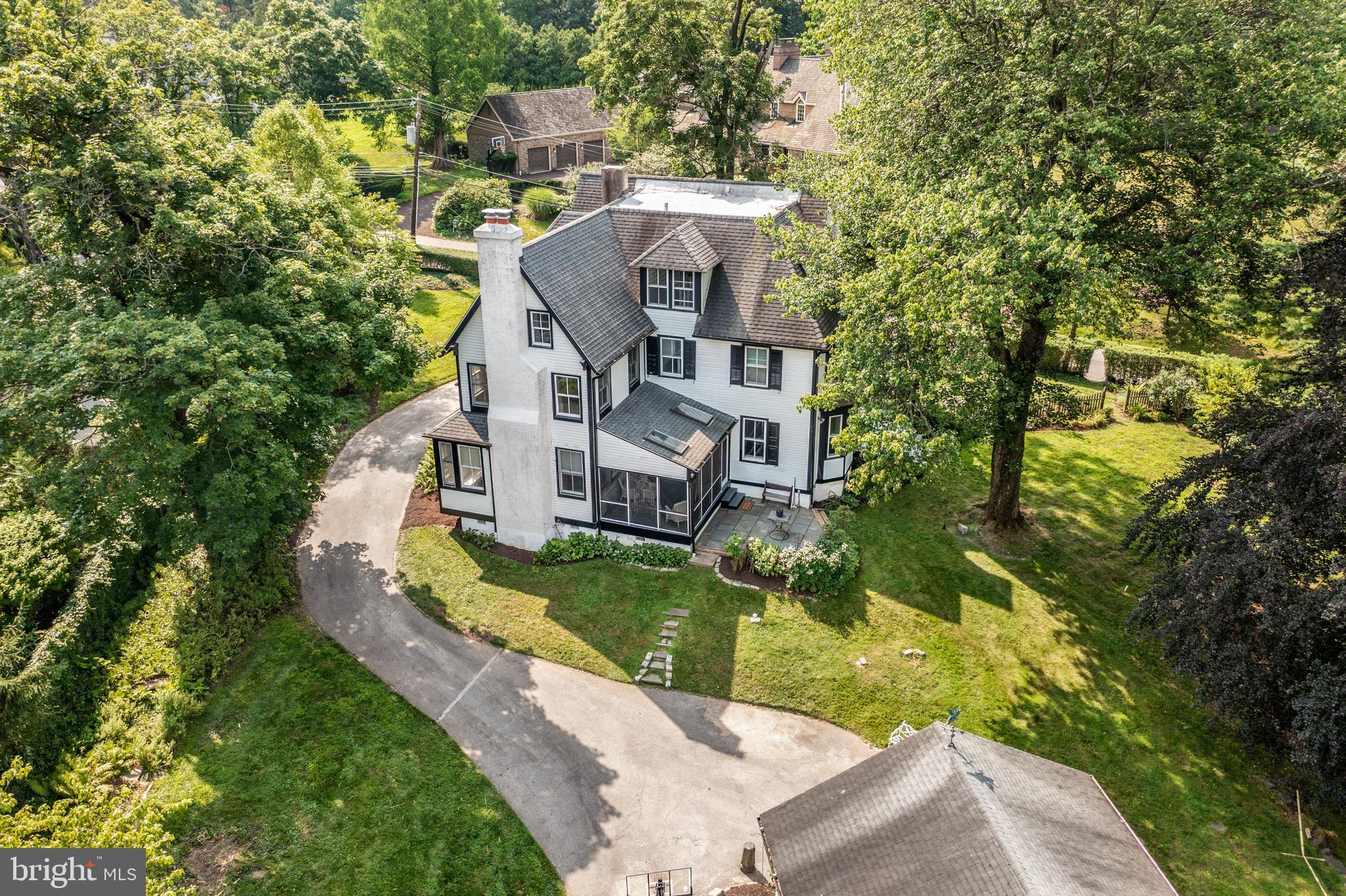 938 Summit Road Narberth, PA 19072 - Photo 48 of 60 Rear Overhead View