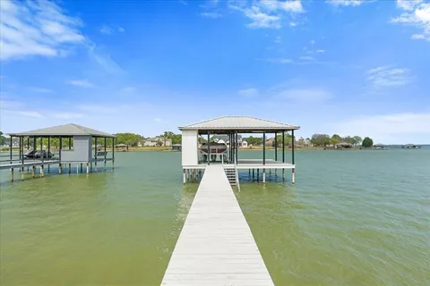 a view of a lake with houses