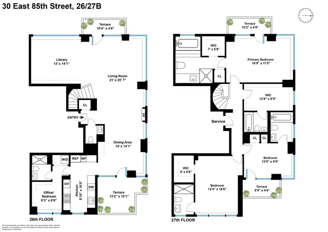 $12,300,000 | 30 East 85th Street, Unit 26/27B | Upper East Side