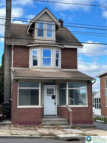 a front view of a house