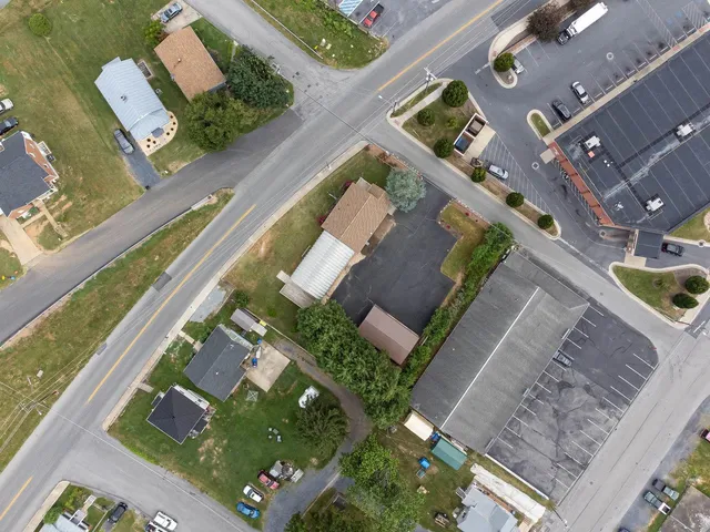 an aerial view of a city with lots of residential buildings
