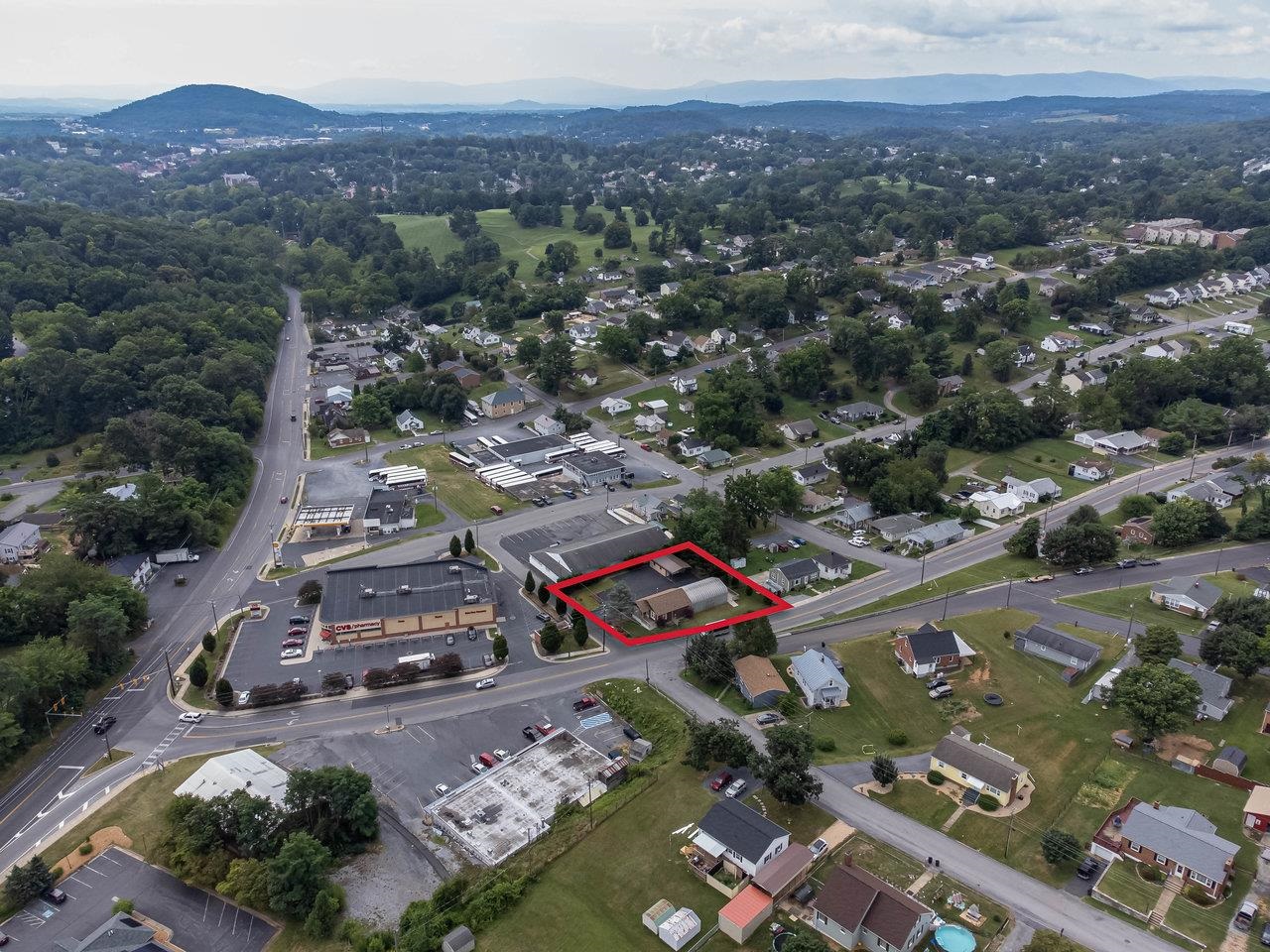 2408 Cedar Street Staunton, VA 24401 - Photo 49 of 54 an aerial view of a city with lots of residential buildings
