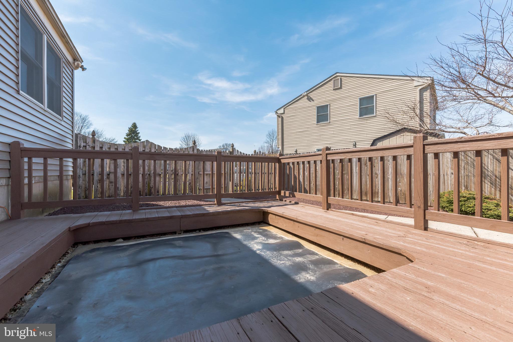 3330 Claridge Road Bensalem, PA 19020 - Photo 28 of 30 Back Deck, Opening for a Jacuzzi