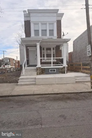 a front view of a building