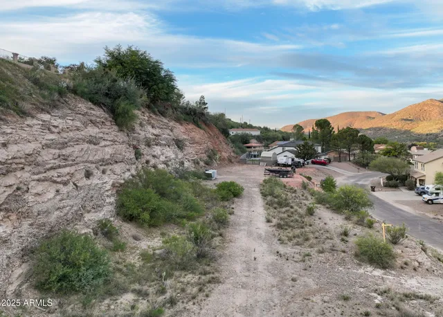 a view of a road with mountain view