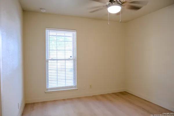 an empty room with a window