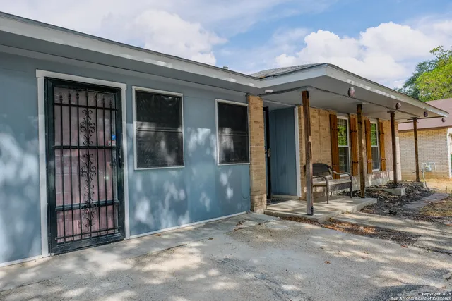 a front view of a house