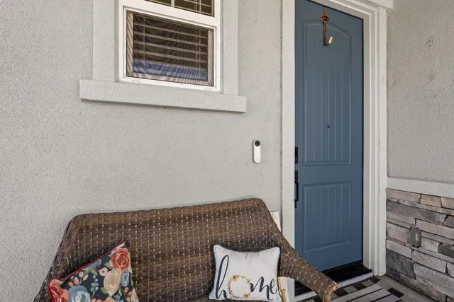 a room with a door and wooden floor