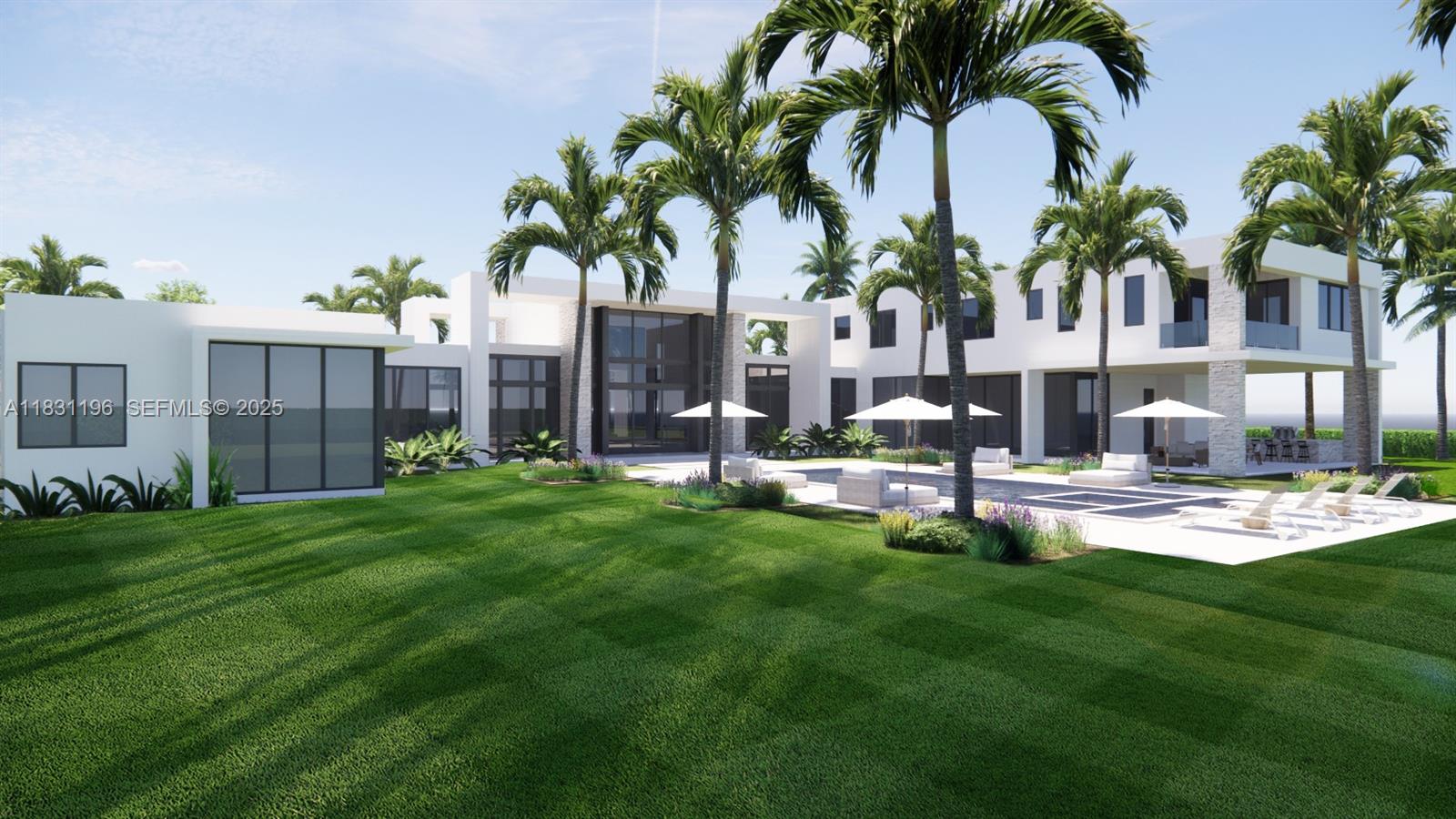 17025 Stratford Court Southwest Ranches, FL 33331 - Photo 5 of 17 a couple of palm trees sitting in a yard with swimming pool