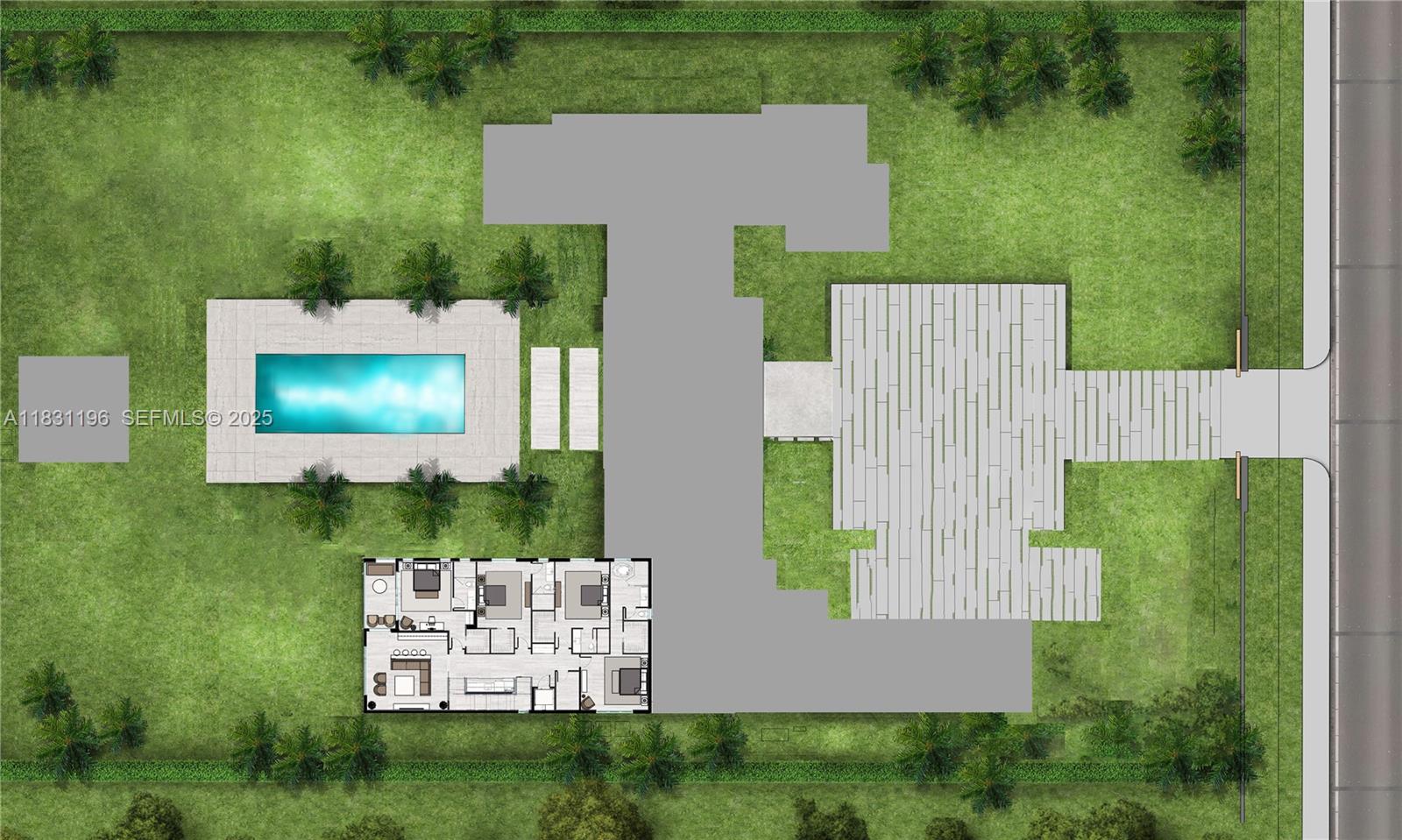 17025 Stratford Court Southwest Ranches, FL 33331 - Photo 8 of 17 an aerial view of a house with garden space and street view