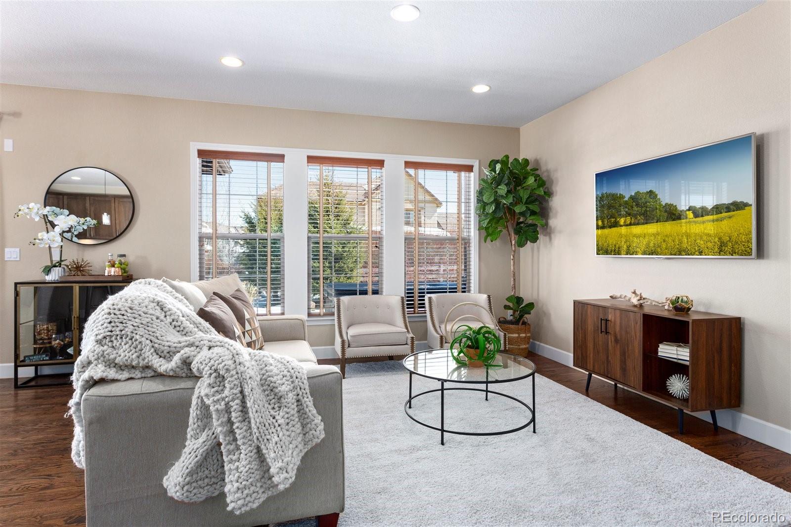 10634 Sundial Rim Road Highlands Ranch, CO 80126 - Photo 17 of 40 a living room with furniture and a large window