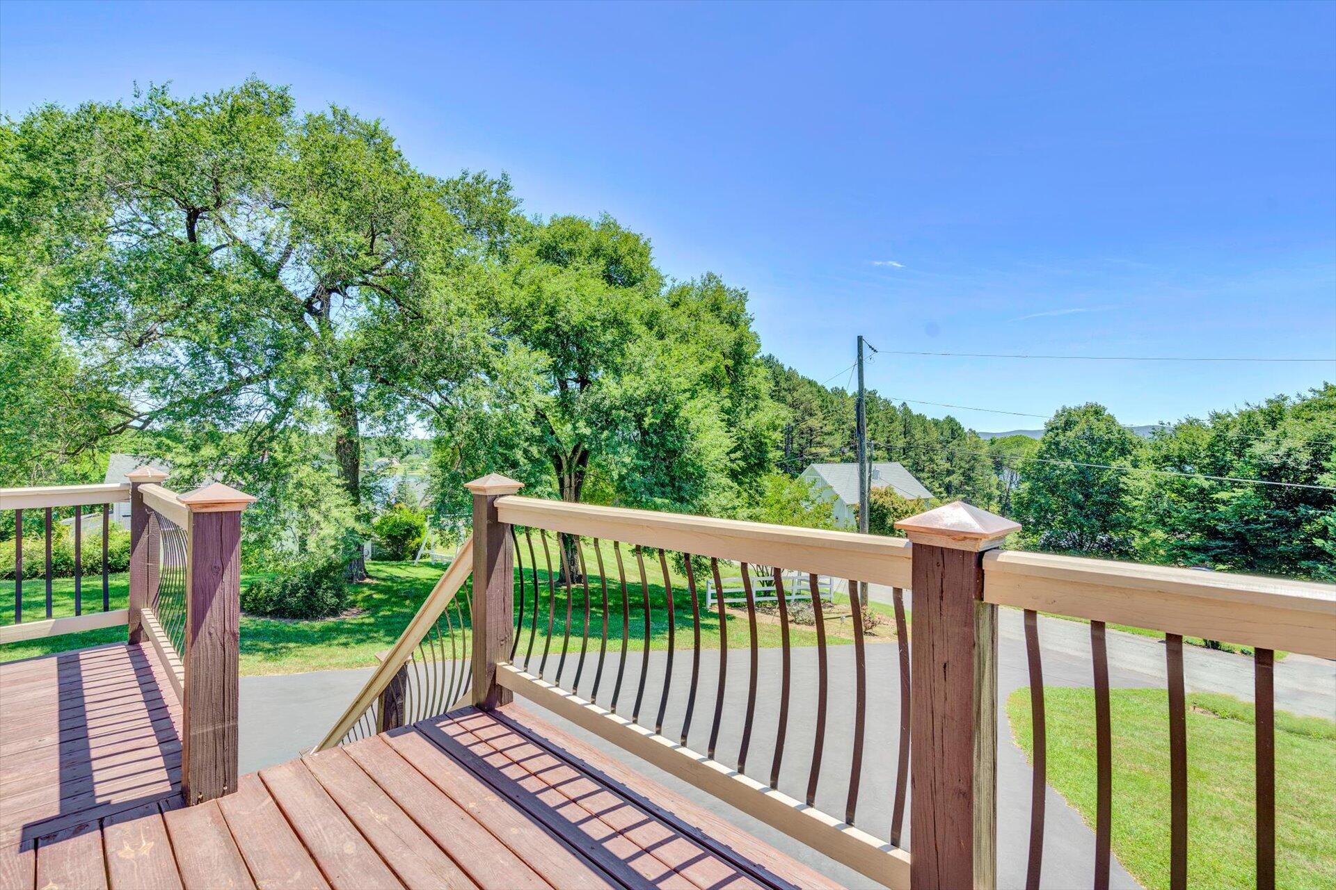 3499 Kemp Ford Road Union Hall, VA 24176 - Photo 33 of 52 a view of balcony with wooden floor and fence