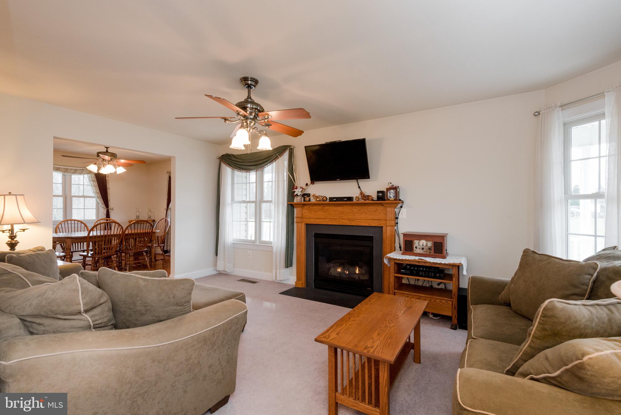 822 Duhamel Corner Road Marydel, MD 21649 - Photo 11 of 63 Living room with cozy gas fireplace
