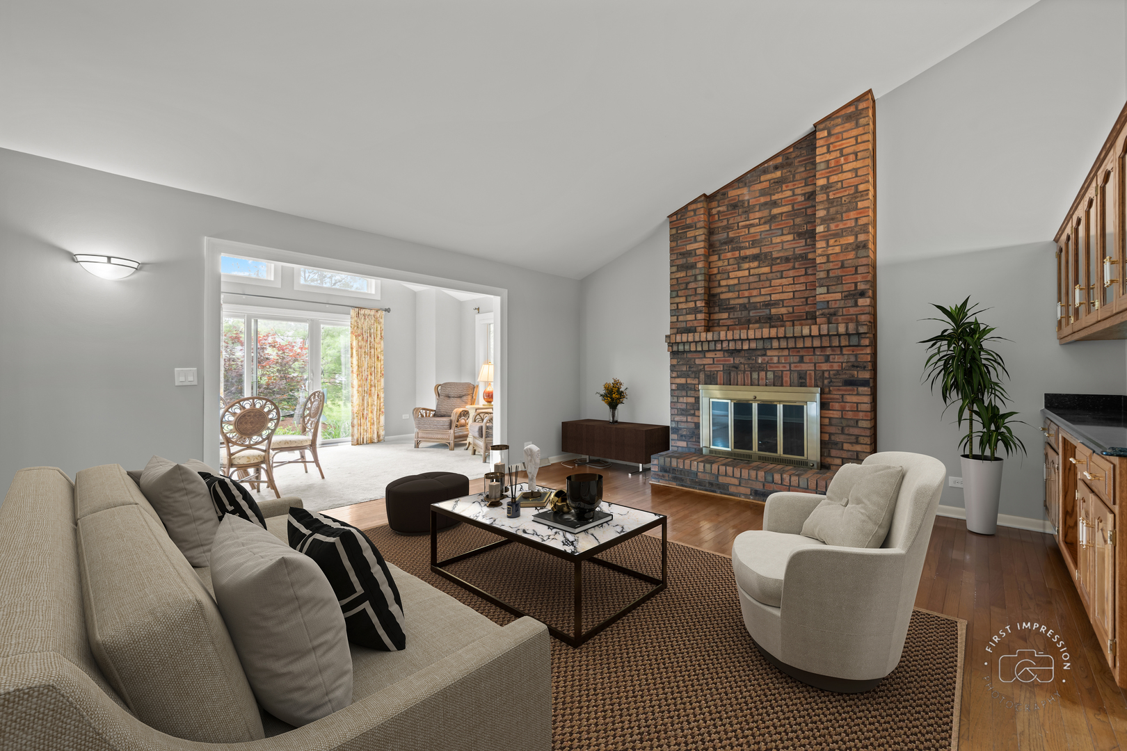 1105 West Bauer Road Naperville, IL 60563 - Photo 16 of 39 a living room with furniture or fireplace and a large window