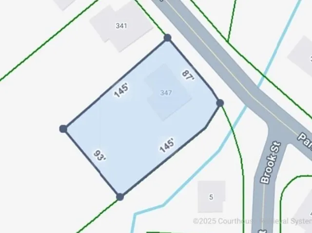 a view of a hallway with a large window