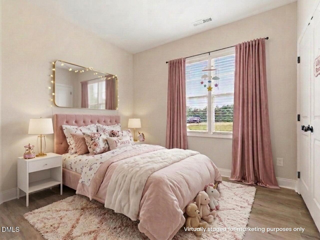 5098 Spring Hill Church Road Lillington, NC 27546 - Photo 18 of 36 a bedroom with a large bed and a window