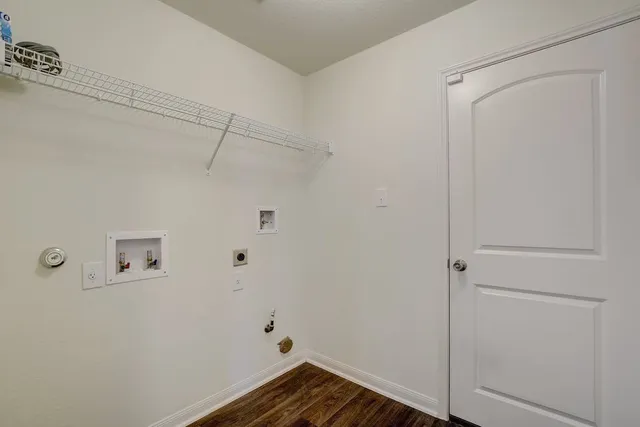 a view of small space with racks on the wall