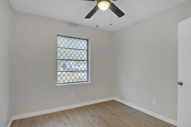 an empty room with a window