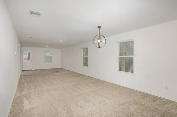 an empty room with window