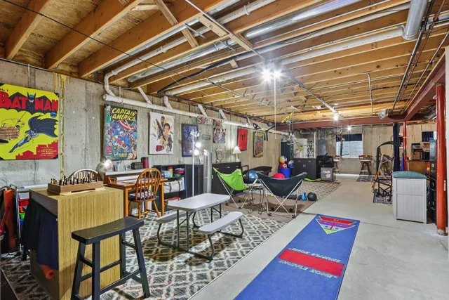 a living room with lots of furniture