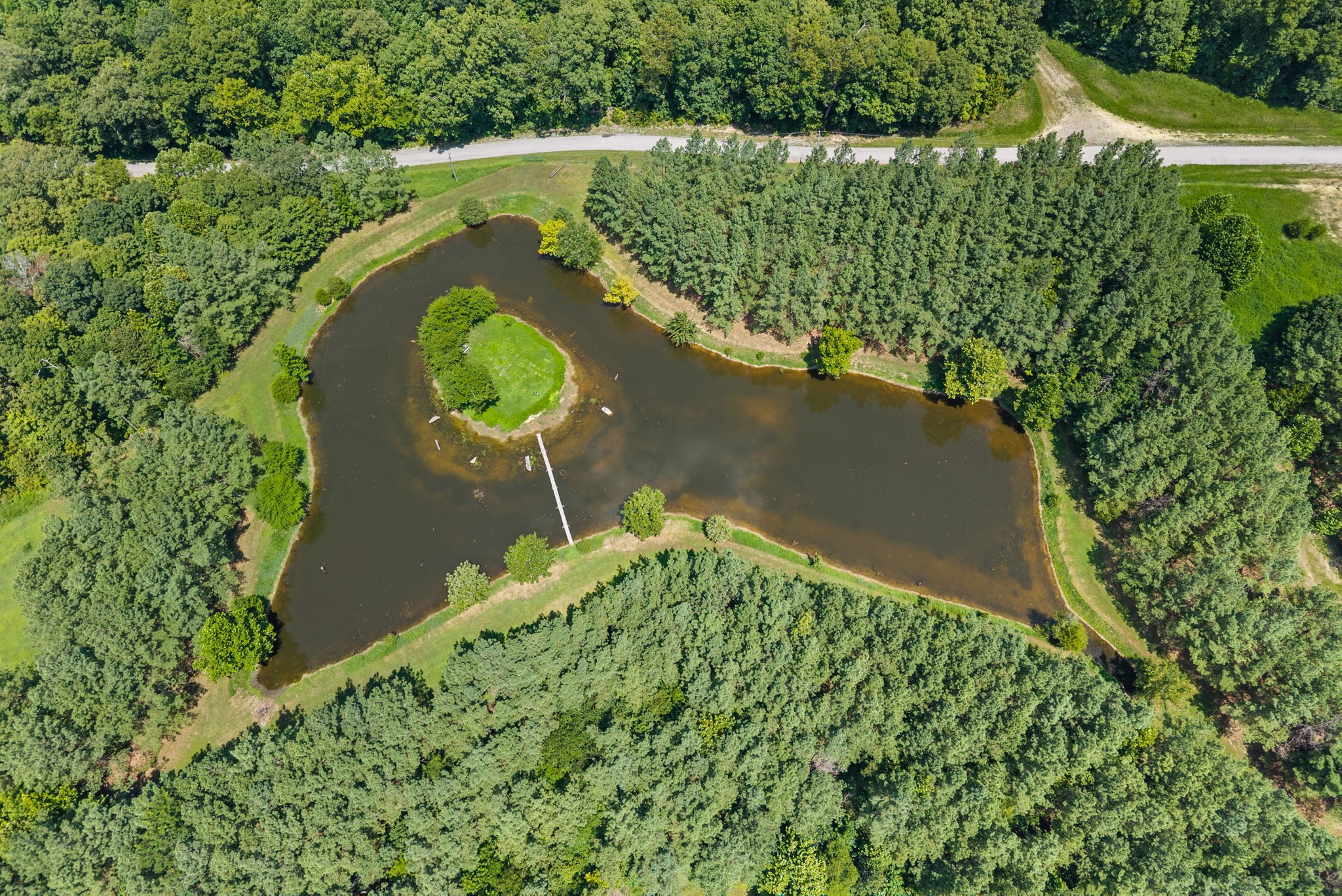 202 Partridge Point Cadiz, KY 42211 - Photo 87 of 100 an aerial view of a house with a yard and lake view