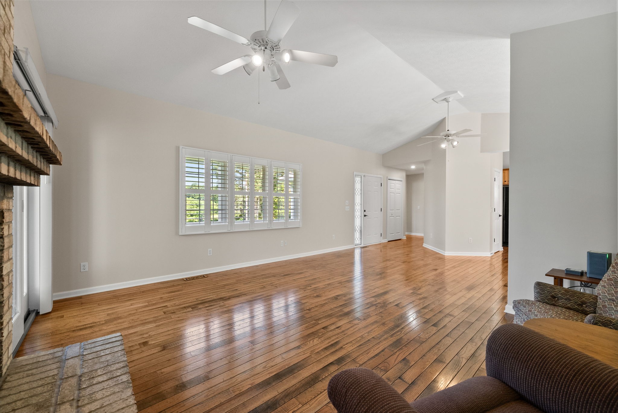 202 Partridge Point Cadiz, KY 42211 - Photo 9 of 100 a view of livingroom with hardwood floor and ceiling fan