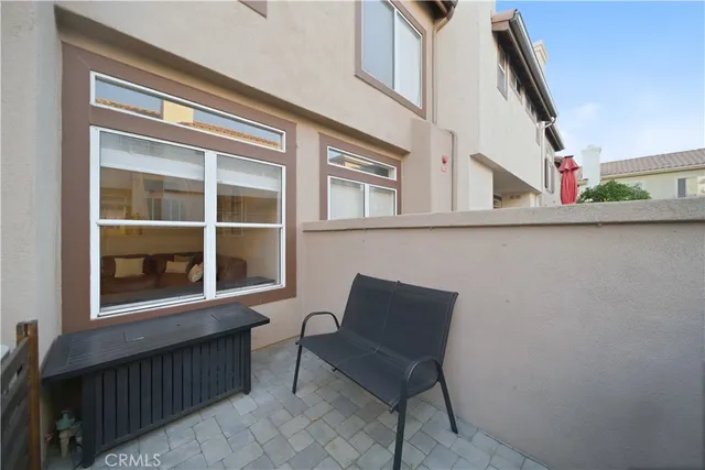a view of a house with a large window