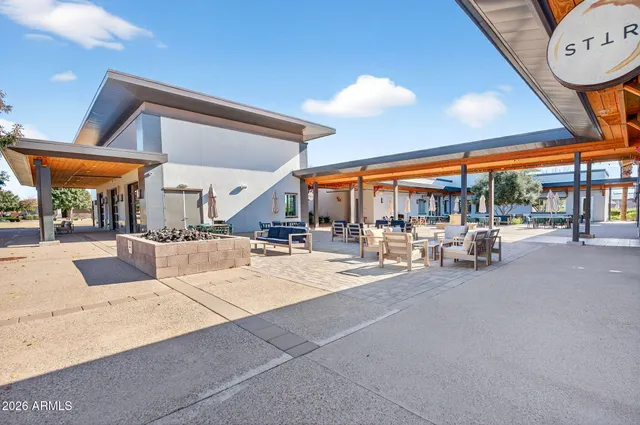 an aerial view of a city