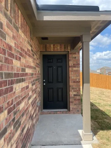 a view of front door of house