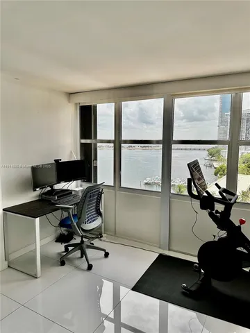 a view of a workspace with a window