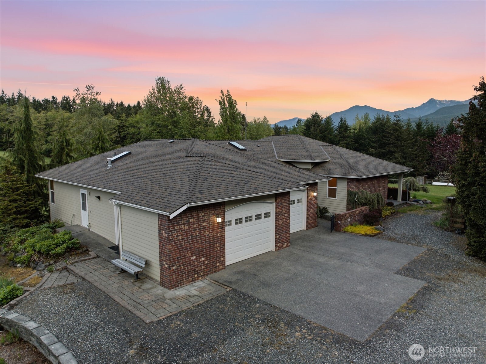2263 Lost Mountain Road Sequim, WA 98382 - Photo 30 of 40 an aerial view of a house with roof yard