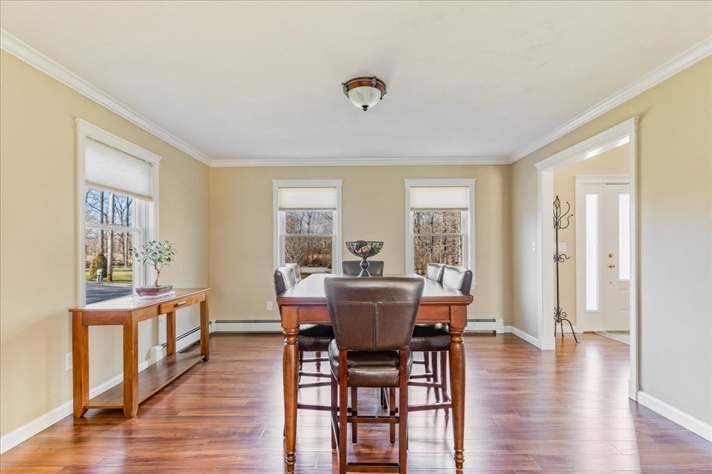 14 Robinson Road Rochester, MA 02770 - Photo 9 of 42 a dining room with wooden floor and windows