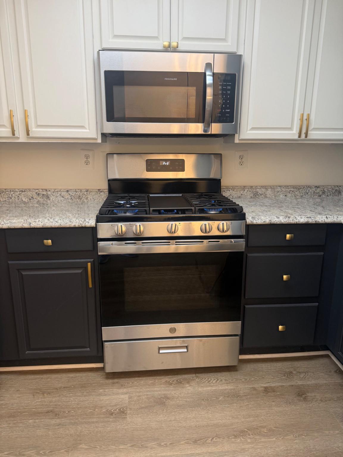 680 Orchard Ridge Drive, Unit 100 Gaithersburg, MD 20878 - Photo 10 of 25 a kitchen with granite countertop a stove and a microwave