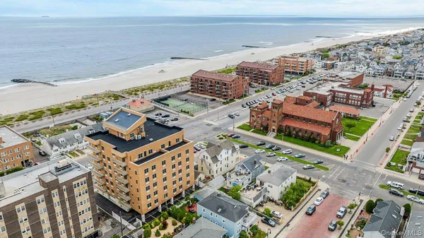 a view of a city with ocean