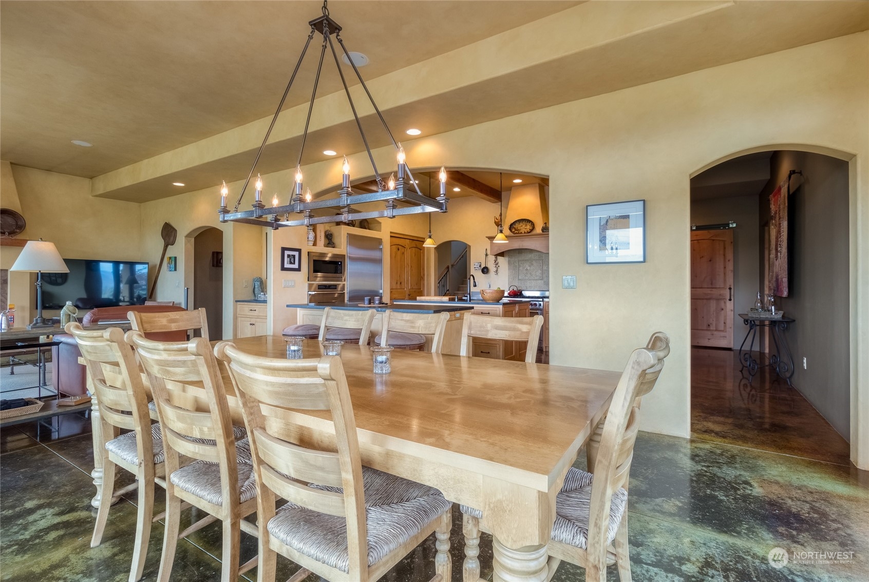 1648 Stateline Road Walla Walla, WA 99362 - Photo 18 of 40 a dining room with lots of wooden furniture and chandelier