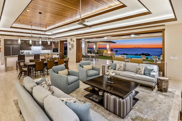 a outdoor living space with furniture