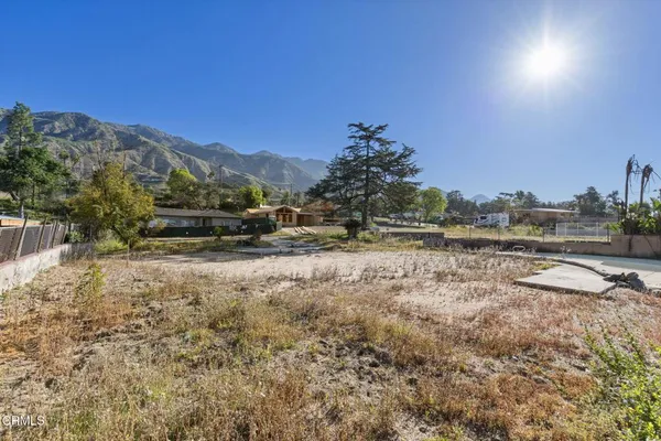 a view of a outdoor space with mountain view